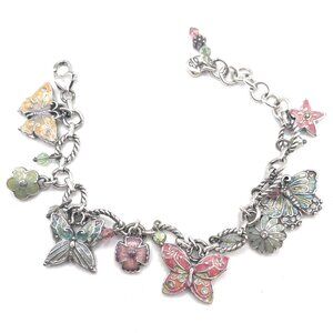 Brighton Multicolor Butterfly Charm Bracelet